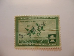 U.S. Federal Duck Stamp, Used #RW4 - Picture 1 of 2