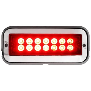 Grand General 4 3/4 Inch Medium Rectangular Strobe Light - Red LED / Red Lens - Picture 1 of 4
