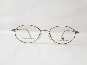 Etienne Aigner Gafas bronce negro metal ovalado hombres mujeres vintage... - Imagen 1 de 11