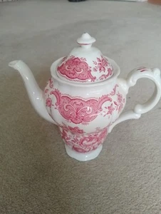 Vintage Ridgway Staffordshire Pink & White Windsor Coffee Pot - Picture 1 of 6