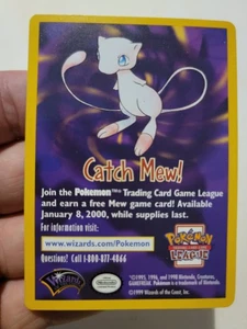 1999 Pokémon Wizards of the Coast Promos - CATCH MEW Card - Pokémon the Movie - Picture 1 of 2