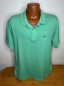 Men's Lacoste Gator Classic Fit S/S Polo/Golf Shirt 6 Large L - Green - Cotton - Picture 1 of 5