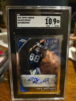 Dez Bryant 2010 Topps Chrome #C60 Rookie Autograph SGC 9 Auto 10 MT 3509 - Image 1 of 2