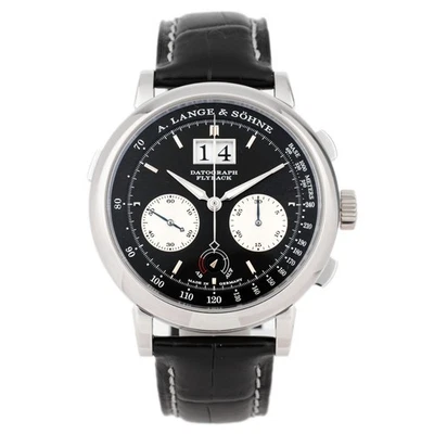 A. Lange & Sohne Datograph Up/Down Platinum Black Dial 41mm 405.035 Full Set - Image 1 of 4
