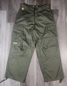 Empyre Cargo Pants Green Military Style Sz 28 Drawstring Skate Streetwear  - Picture 1 of 12