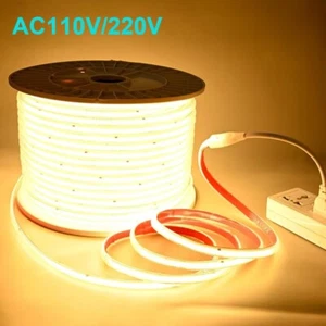 COB LED Strip Light 110V Outdoor Indoor Cuttable For Home/Commercial Lighting - Picture 1 of 10