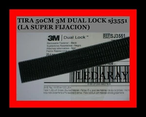 TIRA 3M velcro dual lock™ SJ3551 ADHESIVO / LARGO:50cm X ANCHO:25,4mm/400TALLOS - Imagen 1 de 7