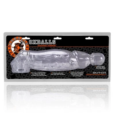 Oxballs Butch Cocksheath w Adjustable Fit Clear - Penis Extension Cock Sleeve - Image 1 of 4