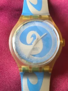 Orologio SWATCH X-Large PERFECT WAVE (SUDK111)-NUOVO/NOS-Ø44mm-Blu/Argento - Bild 1 von 4