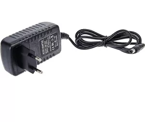Alimentatore con spina a muro 24W 12V DC 2A IP20 100-240V 50/60Hz in plastica - Foto 1 di 4