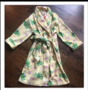 Girls Robe with Princess Frog Wearing Crowns Tiaras-New w/Tags-Medium - Picture 1 of 3