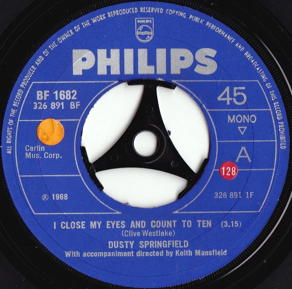 Dusty Springfield ORIG UK 45 I close my eyes VG+ ’68 Philips BF1682 Pop Soul - Image 1 of 1