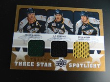 2008-09 Trilogy Three Star Spotlight JP Dumont Jason Arnott Shea Weber 35ADW