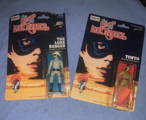 Gabriel The Legend Of The Lone Ranger & Tonto Figures Still Sealed Vintage 1980s Cover