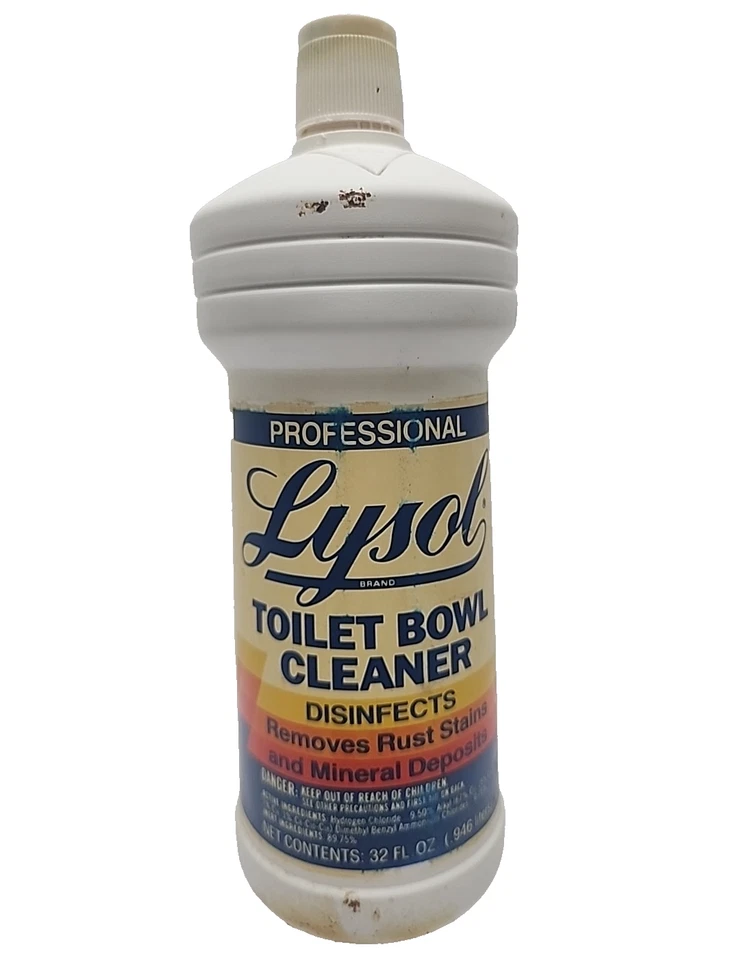 Limpiador profesional de inodoros Lysol 32 oz ¿descontinuado años 90? Botella llena Foto 1 de 4