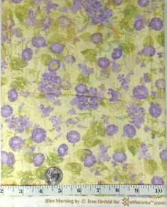 Blue Morning Iron Orchid Clothworks 27" WOF Remnant Cotton Sew Quilt Fabric - Picture 1 of 2