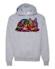 Colorful Cat Eyes Looking Animals Unisex Graphic Hoodie Sweatshirt