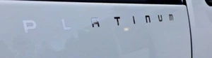 PLATINUM FORD Chrome Vinyl Decal F - Series 150 250 350 Bedside Tailgate L@@K - Picture 1 of 2
