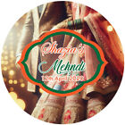 Personalised Glossy Wedding MEHNDI DHOLKI HENNA MAYUN Stickers Labels Paisley