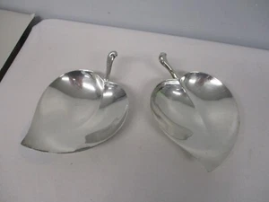 2 1883 F.B. PLATOS DE HOJA CON PATAS DE BOLA ROGERS PLATEADOS ~ 6" - Imagen 1 de 4