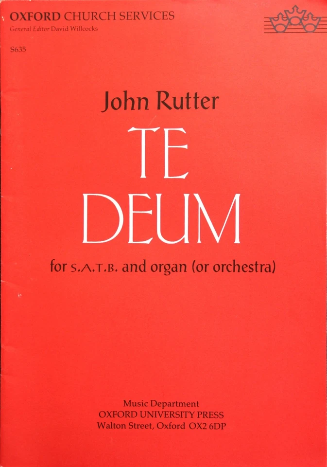 Rutter Te Deum for S.A.T.B. and organ - Image 1 of 1