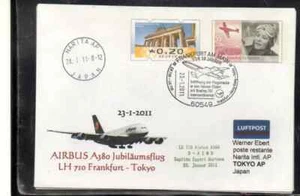 LUFTHANSA AIRBUS A380 JUBILEE FLIGHT FRANKFURT - TOKYO ATM STATIONERY BEINHORN - Picture 1 of 1