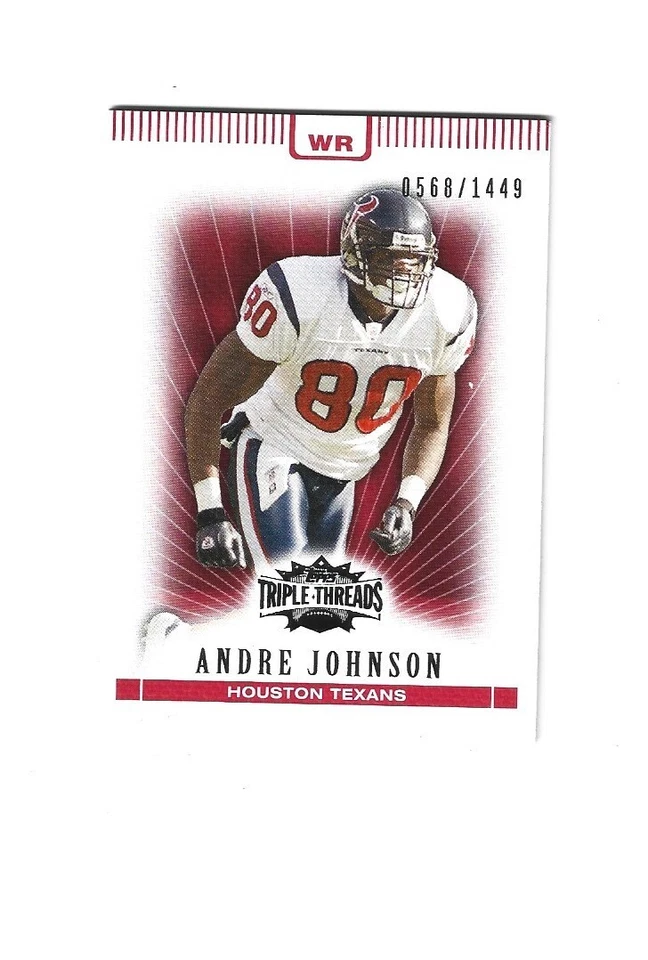 2007 Topps Triple Threads #62 Andre Johnson /1449   HOUSTON TEXANS - Image 1 of 1