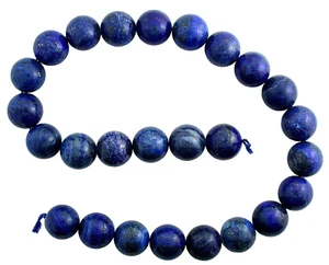 LARGE 16mm To 16.5mm Round  HEAVY Lapis Mixed Color 15 Inch 1/3 Pound Strand - Picture 1 of 2