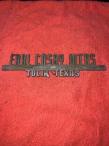Vintage Earl Cosby MTRS Car Emblem Badge Metal Placard - Bild 1 von 2