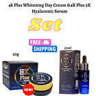 4k Plus Whitening Day Cream Collagen & 4K Plus 5X  Hyaluronic Serum Set