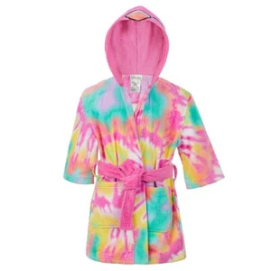 Saint Eve Kids' Beach robe cover up, flamingo tye dye size XXS (3/4) - NWT - Picture 1 of 5