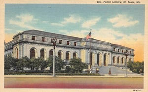 H154 ST. LOUIS, MO. POSTCARD , PUBLIC LIBRARY - Picture 1 of 2