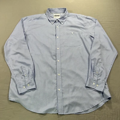 Mountain Khakis Shirt Mens 2XL XXL Blue White Check Hiking Camp Button Up Adult - Image 1 of 4