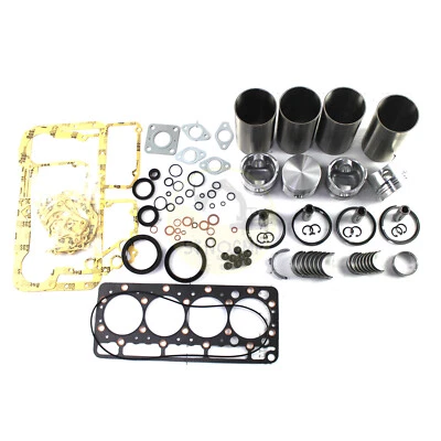 V1200 Engine Rebuild Kit for Kubota B2150 B9200 Tractor Piston Liner Bearing Set - Image 1 of 4