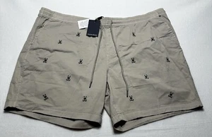 Psycho Bunny Herren 3XL Shorts 921 sandstein khaki Inseln bestickt Größe XXXL neu mit Etikett - Bild 1 von 15