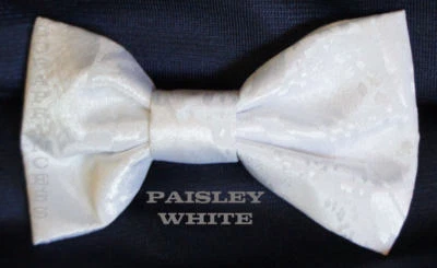 Lot Of 2 BOY'S Bowties Color BLACK/WHITE/CHAMPAGNE/NAVY/PINK Wedding - Image 1 of 2