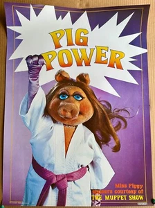Vintage 1978 Scandecor The Muppet Show Miss Piggy Pig Power Poster Jim Henson - Picture 1 of 5