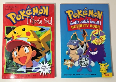 1999 POKEMON Reading Book and Activity Book Scholastic Troll NEW Vintage - Image 1 of 3