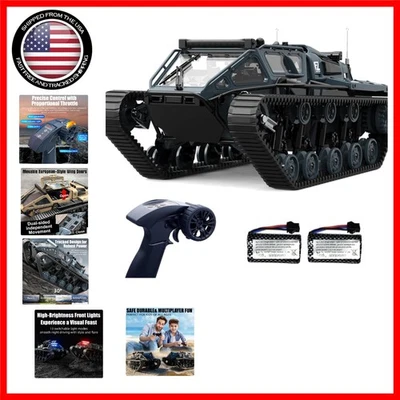 1:12 Scale Off-Road Military RC Tank - 4WD, 360 Spin, 2 Batteries Included - Image 1 of 4