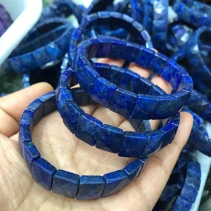 Pulsera elástica de piedras preciosas marrones hecha a mano 1 pieza - Imagen 1 de 10