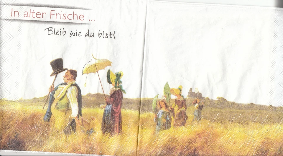 3 Tovaglioli di Carta Lunch Tovaglioli (G4-5) Arte - Passeggiata nel Fieno - Immagine 1 di 1