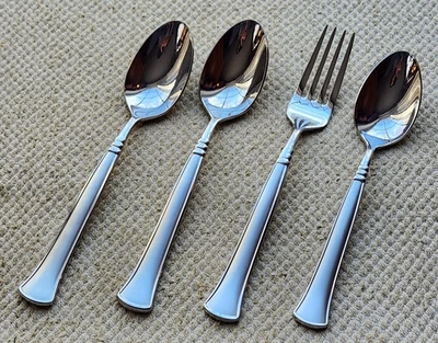 Вилка для салата из нержавеющей стали SYLVAN MATTE Reed & Barton чайная ложка 2 столовые ложки столовые приборы - Изображение 1 из 4