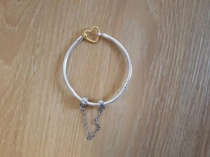 Pandora Armband Herzverschluss 21 cm Sicherheitskette - Bild 1 von 4