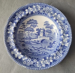 ANTIGUO PLATO DE SOPA COPELAND & GARRETT LATE SPODE PATRÓN DE TORRE DE PERLAS 1 C1820 - Imagen 1 de 4