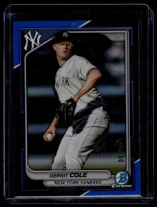 2024 Bowman Chrome #18 Gerrit Cole Blue Refractors #/150 - Picture 1 of 2