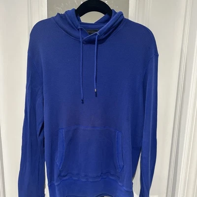 Polo masculina Ralph Lauren etiqueta preta azul com capuz tamanho grande térmica  - Imagem 1 de 4