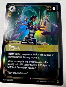 League Of Legends Riftbound Karma Channeler Rare Foil 235/298 NM-MT PACK FRESH - Picture 1 of 2