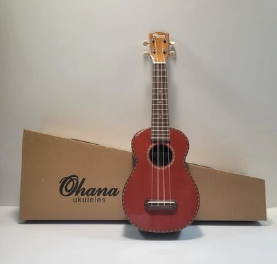 Ohana SK-50G Solid Cedar Top Soprano Ukulele in Gloss Finish - Image 1 of 4