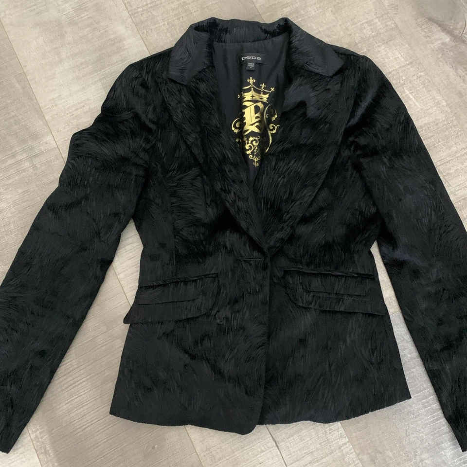 Chaqueta blazer negra para mujer Velvet Bebe talla 6 Foto 1 de 4