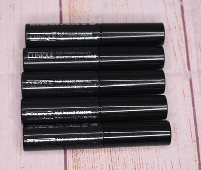 Lot of 5 Clinique Black High Impact Mascara 0.14 Oz. NEW - Image 1 of 4